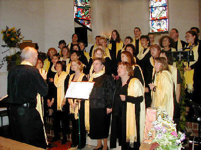 The gospel choir Salvation of the Evangelische Bekenntniskirche Gersthofen